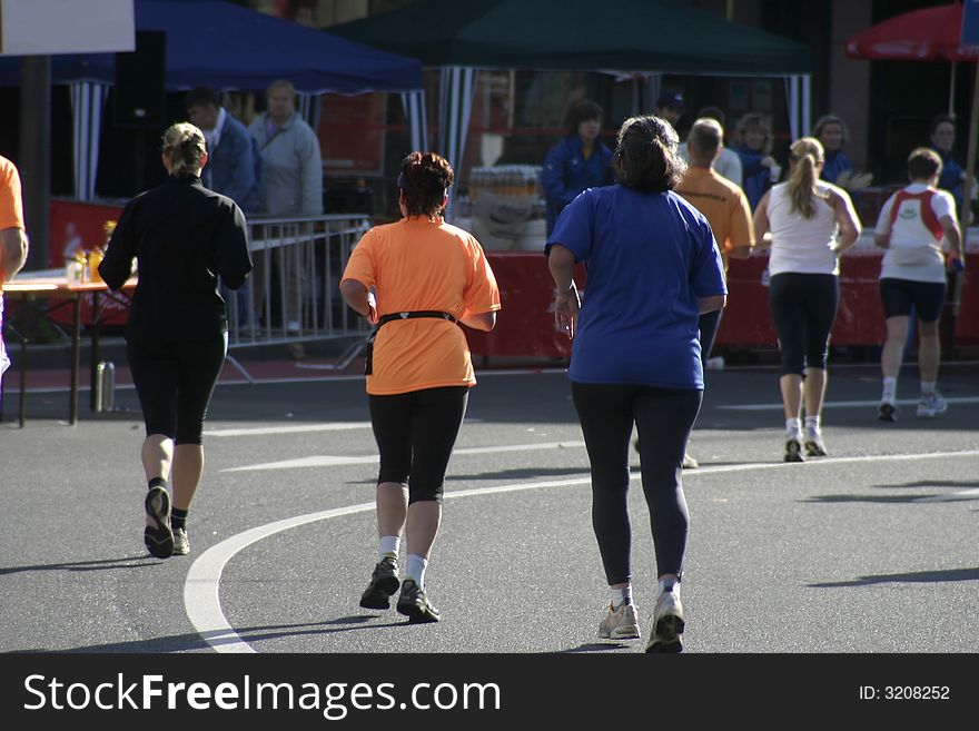 Runners at a marathon event