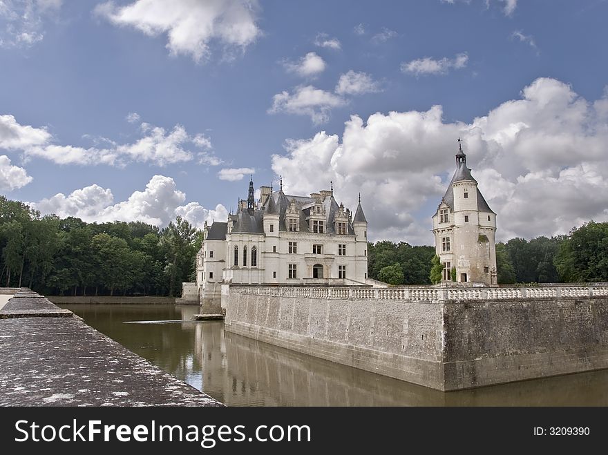 Famous castle Chenonceau. Loire Valley, France. Famous castle Chenonceau. Loire Valley, France.
