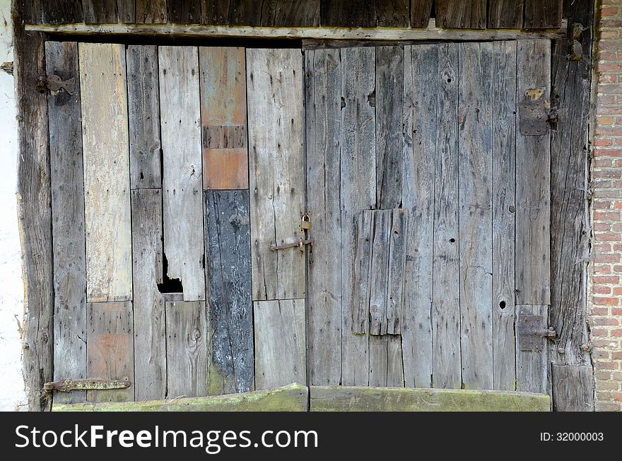 Old wooden gate from an old farm.