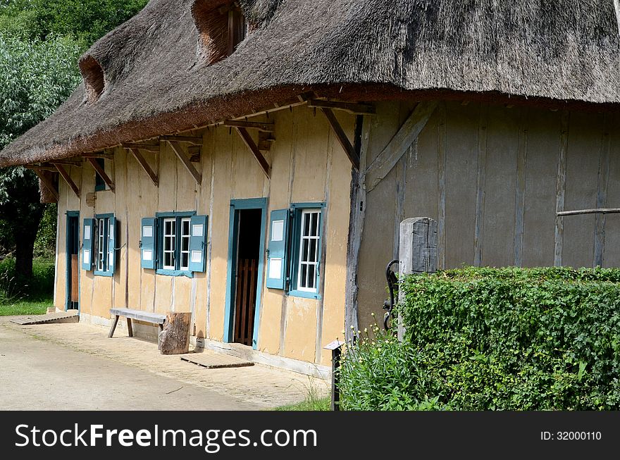 An old farm house in the countryside.