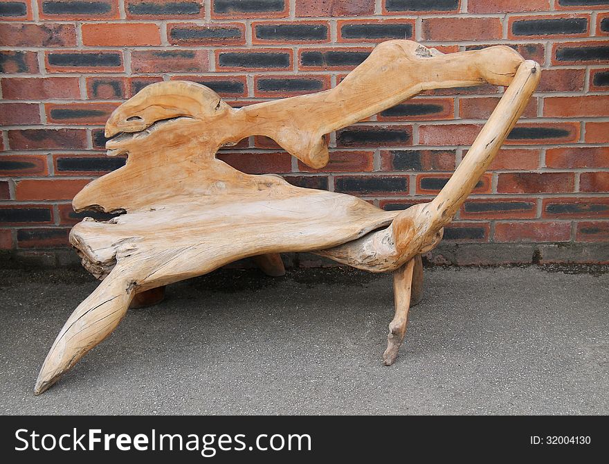A Really Unusual Craft Design Wooden Chair.