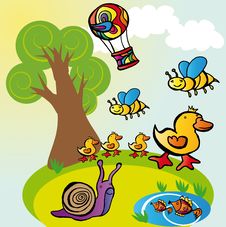 Funny Animals Kit Royalty Free Stock Images Funny Animals Kit Royalty Free Stock Images