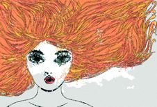 Red Haired Girl Portrait Royalty Free Stock Photography Red Haired Girl Portrait Royalty Free Stock Photography
