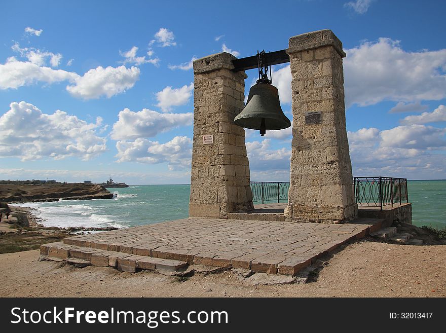 The Bell of Chersonesos in Chersonesos Taurica, Crimea, Ukraine is the symbol of Chersonesos and one of the main sights of Sevastopol