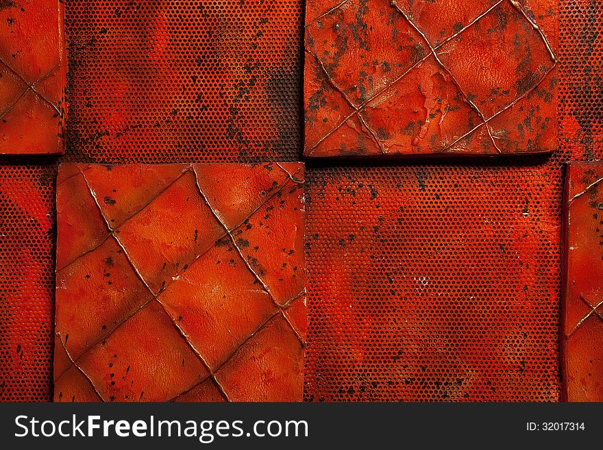 Red Hand made textured background. Red Hand made textured background