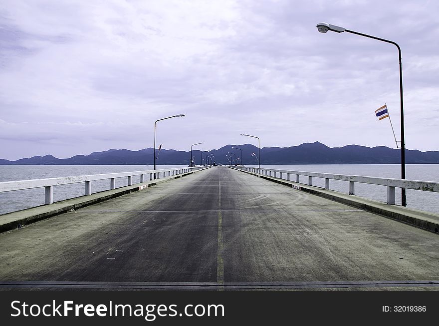 Straight Road Along the Sea, Trat province, Thailand