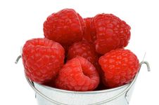 Raspberries In Bucket Stock Images Raspberries In Bucket Stock Images