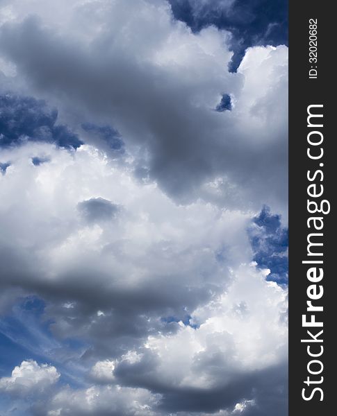 The Fluffy Cloudy Blue Sky Scape 051