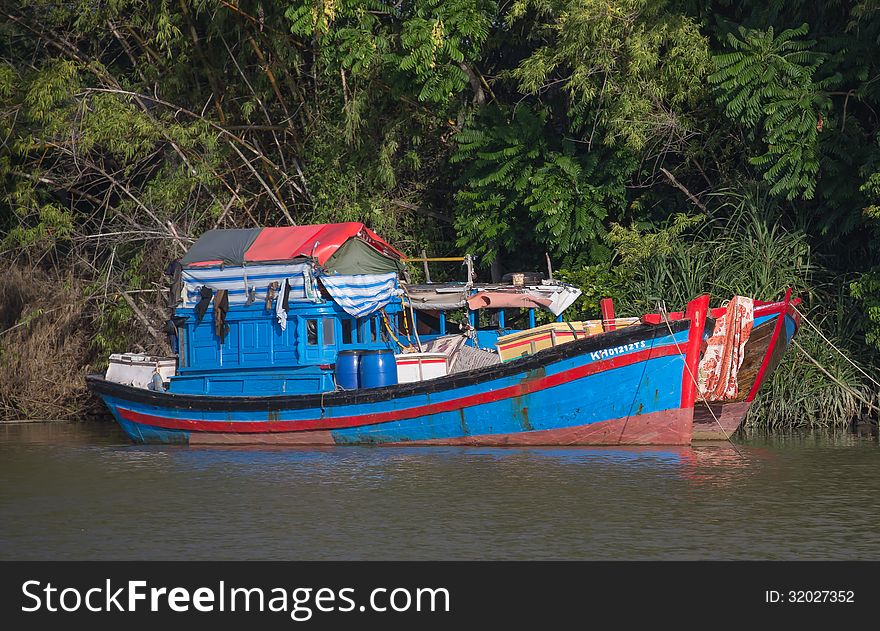 Vietnamese fishermans boat. Vietnamese fishermans boat