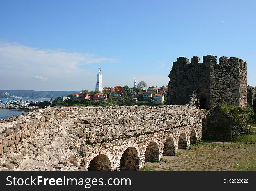 Medieval Genoese Castle and Rumeli Lighthouse ,Istanbul,Black Sea