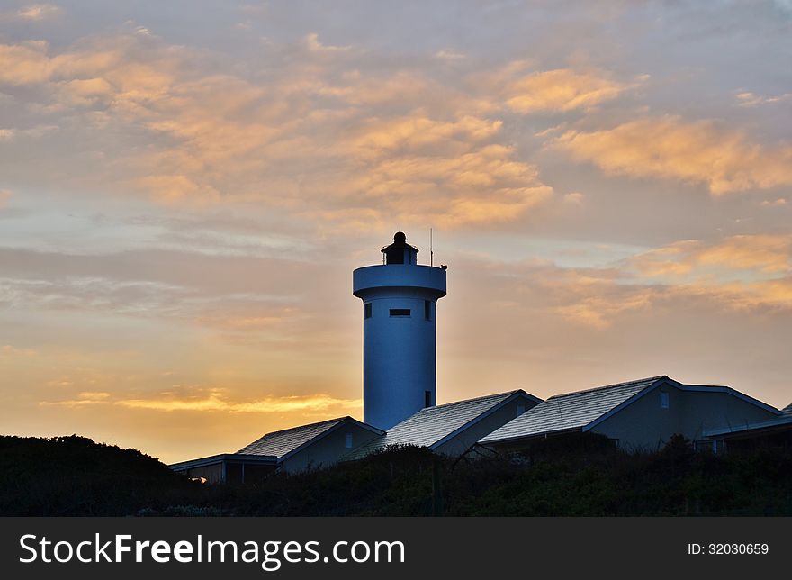 Landscape with Milnerton Lighthouse at dawn. Landscape with Milnerton Lighthouse at dawn