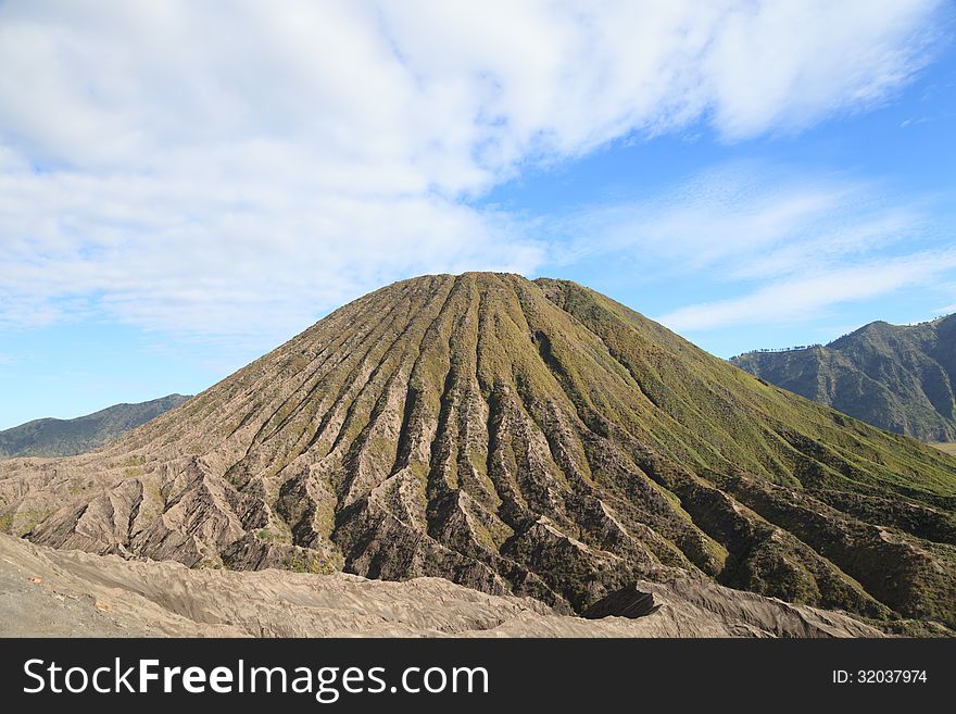 Mountain Batok in Tengger Semeru National Park, East Java, Indonesia