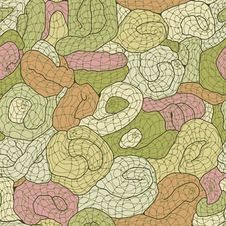 Seamless Tangled Pattern In Colors Royalty Free Stock Image