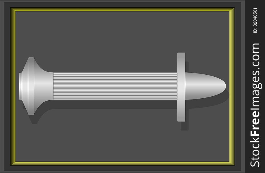 Device for nailing to the wall constructions special gun in the frame. Device for nailing to the wall constructions special gun in the frame.