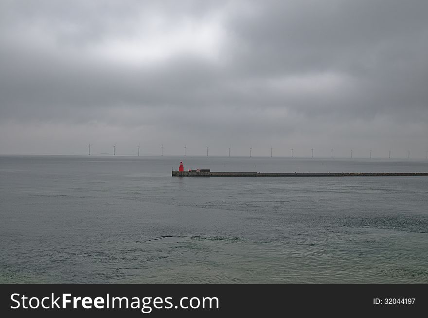 Little lighthouse in Copenhagen harbor