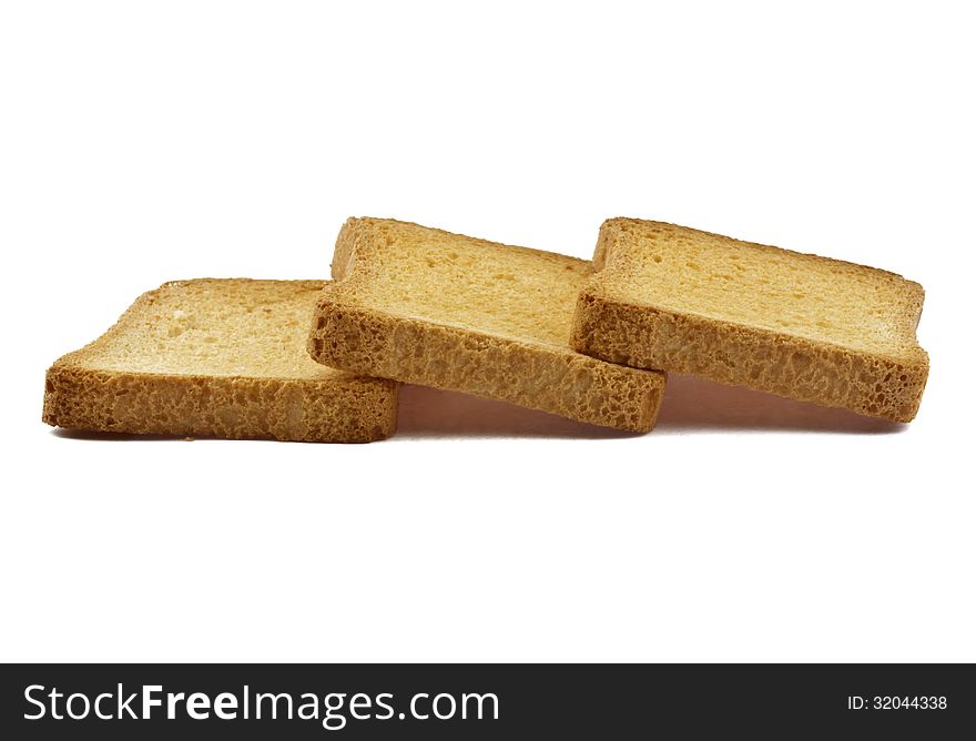 Rusks isolated on the white background