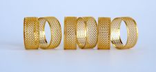 Golden Napkin Holders Royalty Free Stock Photos