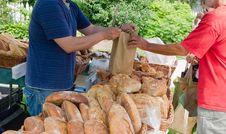 Artisanal Bread At Farmers Market Royalty Free Stock Photo Artisanal Bread At Farmers Market Royalty Free Stock Photo