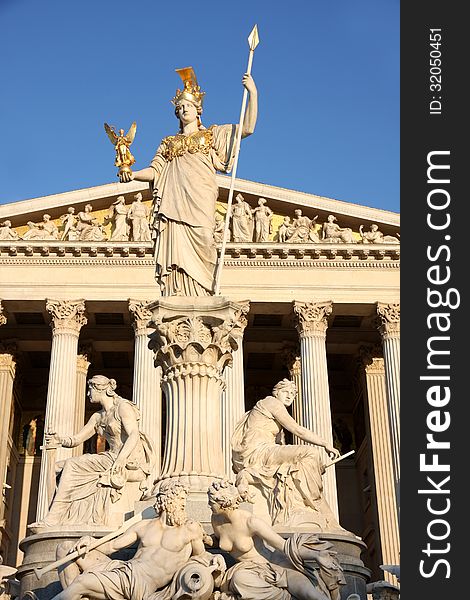 The Austrian Parliament In Vienna, Austria