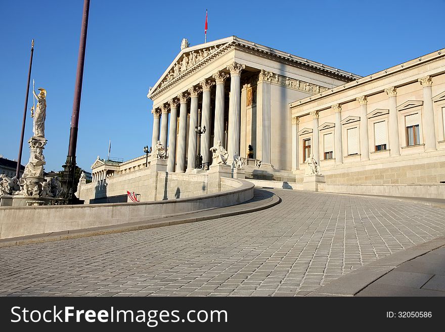 The Austrian Parliament in Vienna, Austria