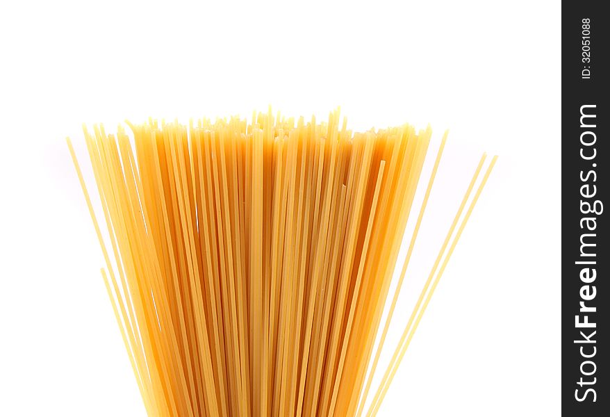 Top Bunch Spaghetti On A White Background