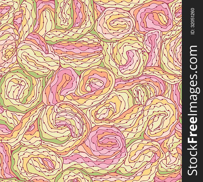 Seamless tangled pattern in colors