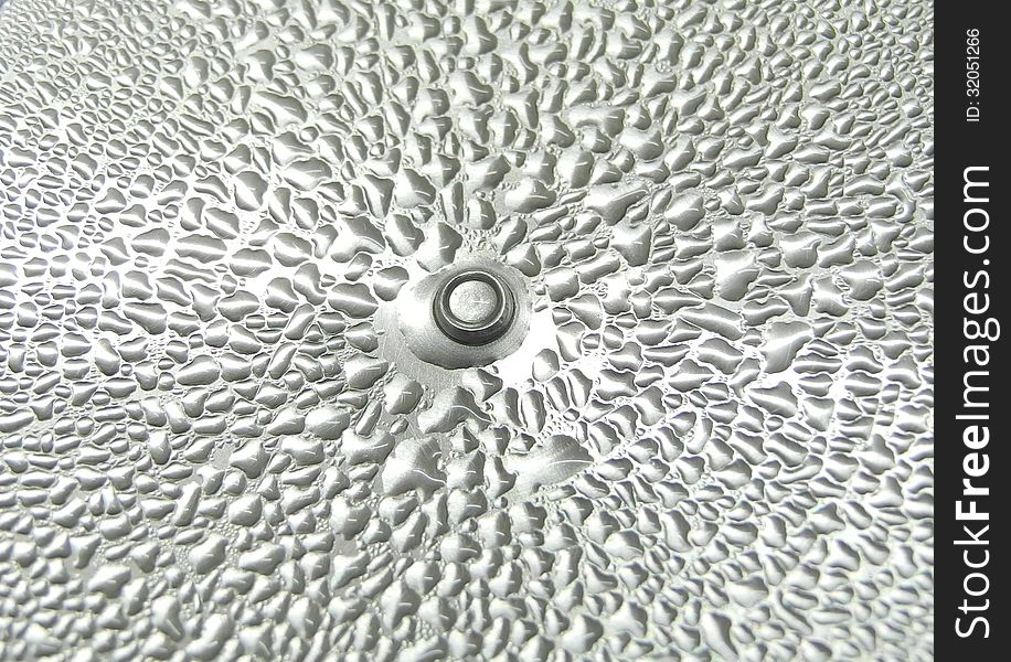 Water droplets that cover the entire surface of a steel surface. Water droplets that cover the entire surface of a steel surface.