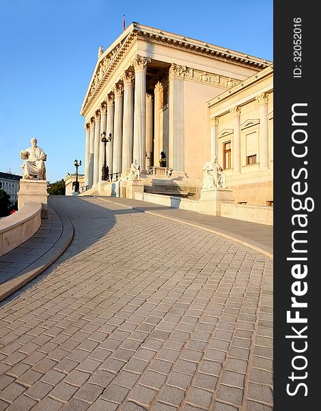 The Austrian Parliament In Vienna, Austria