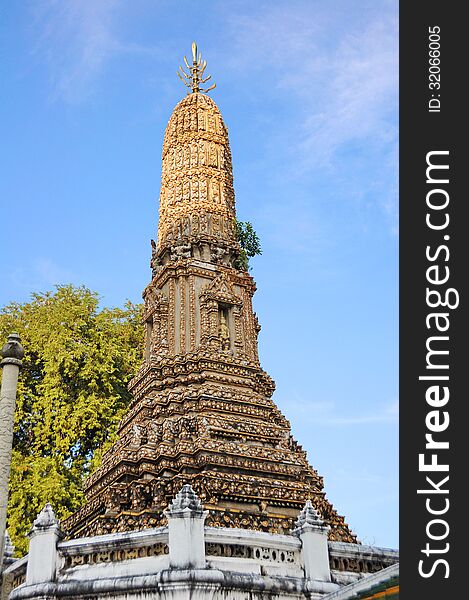 Pagoda in the temple in Thailand is very beautiful. Pagoda in the temple in Thailand is very beautiful