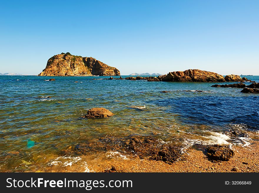 The photo taken in China's liaoning province dalian city Bangchui island scenic spot. The photo taken in China's liaoning province dalian city Bangchui island scenic spot.