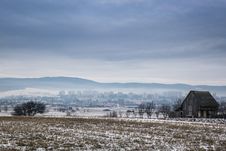 Village In Winter Time Royalty Free Stock Photography Village In Winter Time Royalty Free Stock Photography