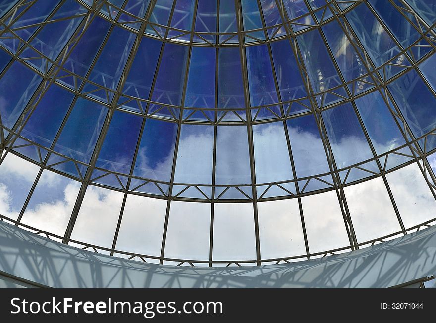 A glass dome over the center of trade