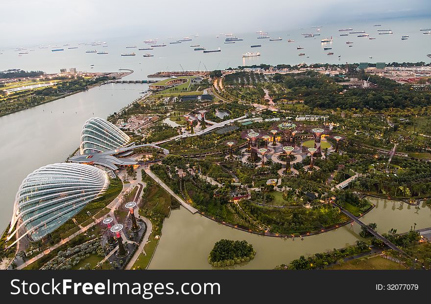 Gardens by the Bay from Marina Bay Sands Resort