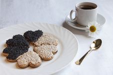 Cookies For The Wedding With A Cup Of Coffee Stock Image Cookies For The Wedding With A Cup Of Coffee Stock Image