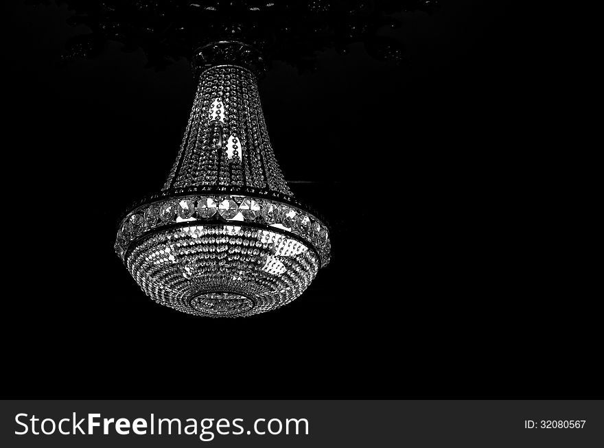 Chandelier shape with copy space on right