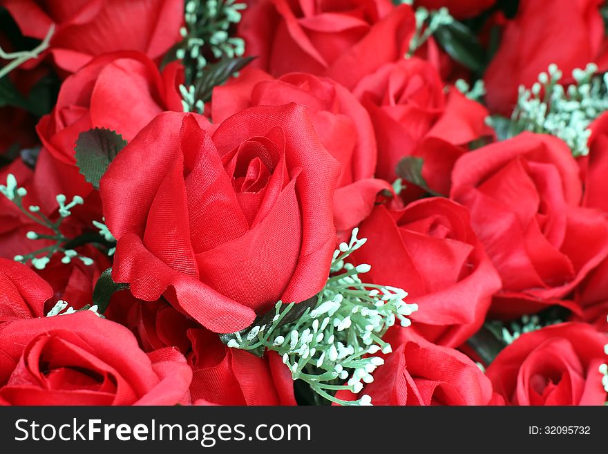 Colorful of rose artificial flower