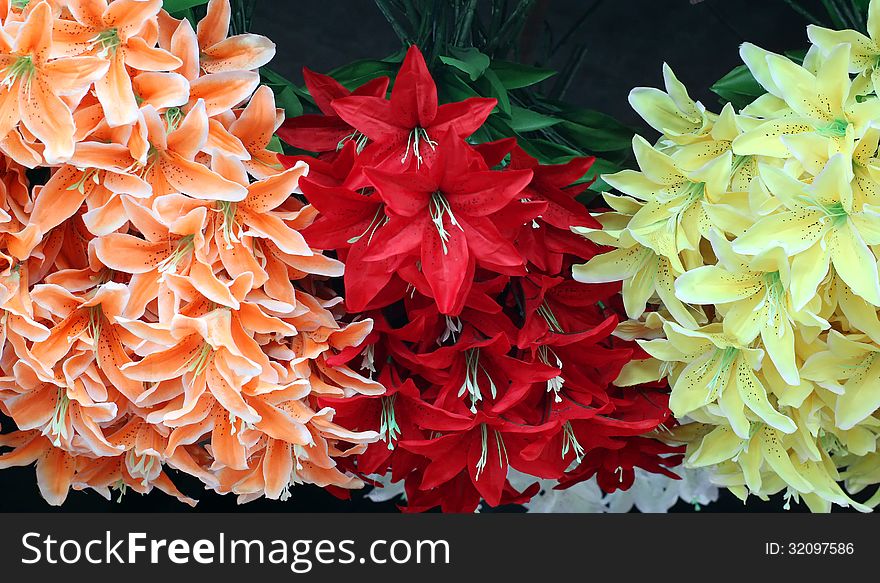 The beautiful decoration artificial flower