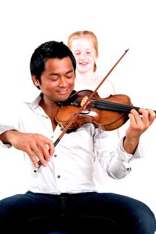 Man Playing Violin Royalty Free Stock Images