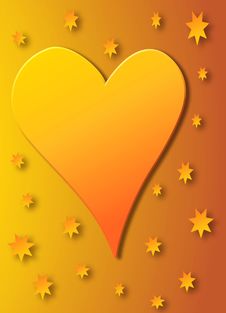 Golden Heart Royalty Free Stock Photo Golden Heart Royalty Free Stock Photo