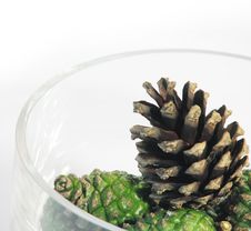 Pine Cones In Glass Bowl Royalty Free Stock Images Pine Cones In Glass Bowl Royalty Free Stock Images