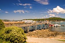 Maine Coastal Harbor And Wharf Royalty Free Stock Images Maine Coastal Harbor And Wharf Royalty Free Stock Images