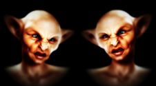 Two Demons 3 Royalty Free Stock Photography Two Demons 3 Royalty Free Stock Photography