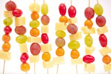 Row Of Fruit Shashliks Stock Image Row Of Fruit Shashliks Stock Image