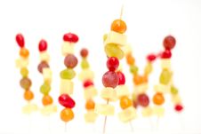 Fruit Shashlik Composition Stock Images