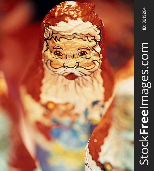 Sweets chocolate in the form of Santa Claus. Sweets chocolate in the form of Santa Claus