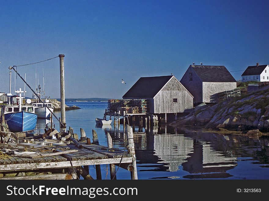 Peggys Cove fishing village is one of the oldest active villages in North America. Peggys Cove fishing village is one of the oldest active villages in North America