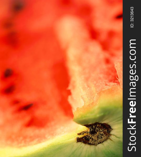 Ripe water-melon close up