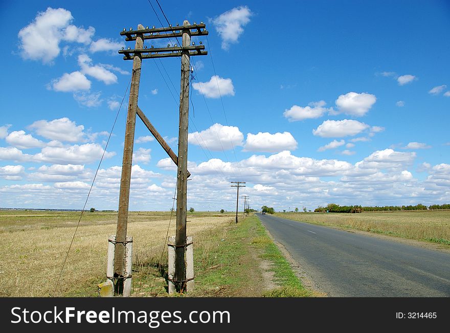 A rural road in the middle of nowhere. A rural road in the middle of nowhere