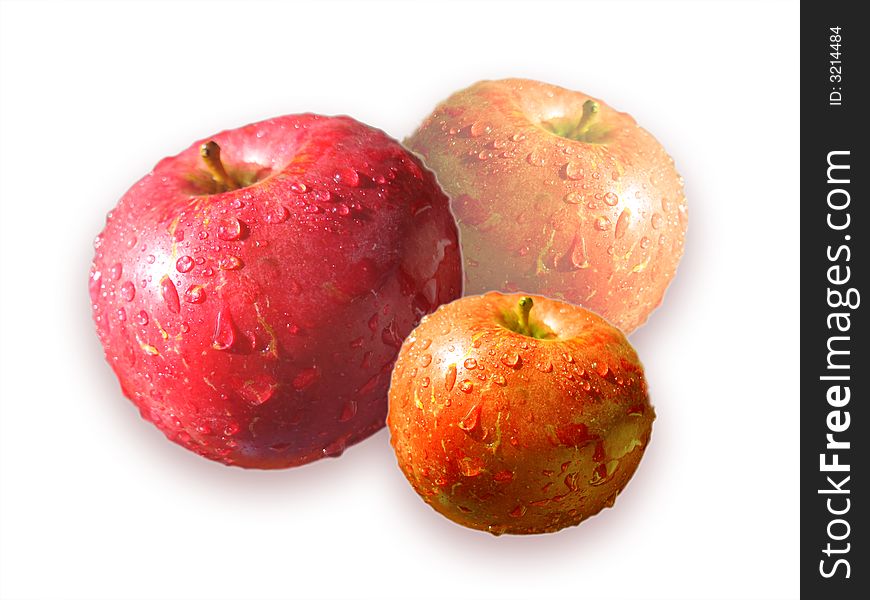 Three color apples