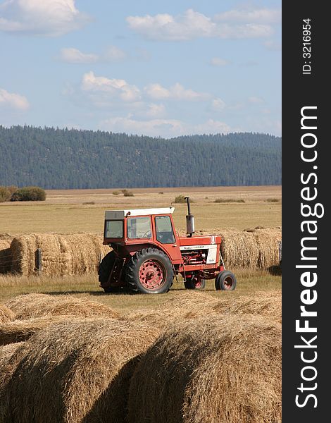 Tractor and Hay Harvest